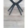 Premier Collection Brunel Chalk Oak & Gunmetal Semi Elliptical Console Table - Grade A3 - Ref #0781