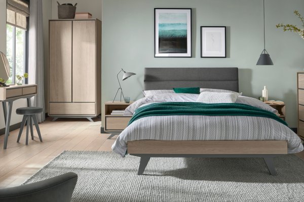 Brunel Scandi Oak & Dark Grey Bedroom