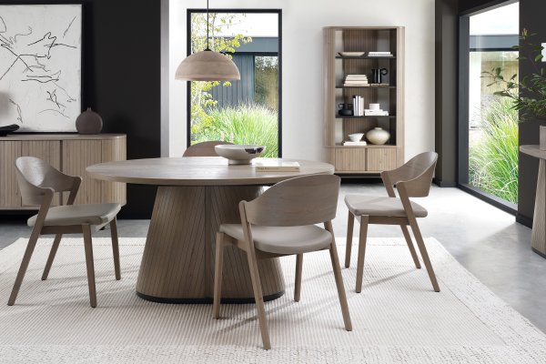 Vega Grey Oiled Oak & Peppercorn Dining