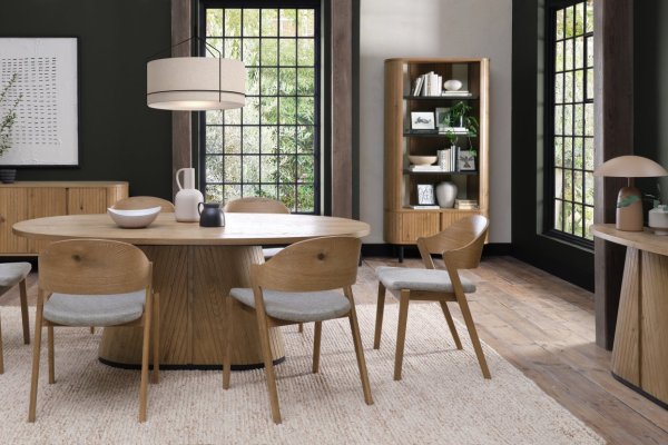 Vega Rustic Oak & Peppercorn Dining