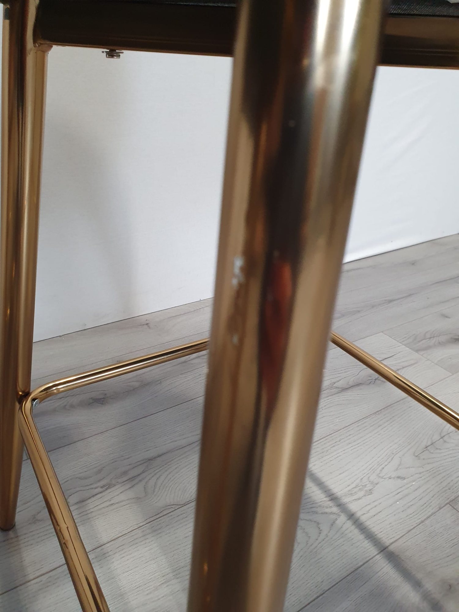 Gallery Collection Cezanne Dark Grey Faux Leather Bar Stools with