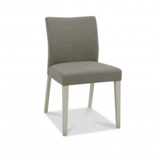 Bergen Grey Washed Upholstered Chair - Titanium Fabric (Pair)