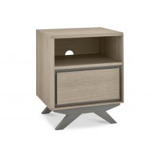 Brunel Scandi Oak & Dark Grey 1 Drawer Nightstand