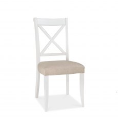 Hampstead Two Tone X Back Chair - Sand Fabric (Pair)