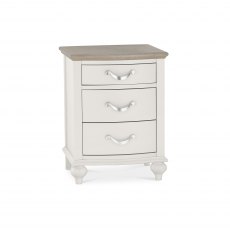 Montreux Grey Washed Oak & Soft Grey 3 Drawer Nightstand