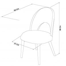 Oslo Oak Upholstered Chair - Steel Fabric (Pair)