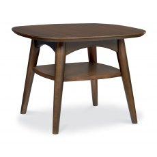 Oslo Walnut Lamp Table With Shelf