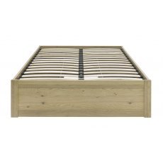 Turin Aged Oak Storage Bedstead Double 135cm