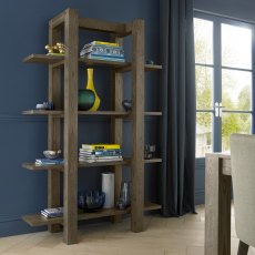 Turin Dark Oak Open Shelf Unit