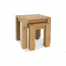 Turin Light Oak Nest Of Lamp Tables