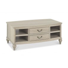 Bordeaux Chalk Oak Coffee Table With Drawers