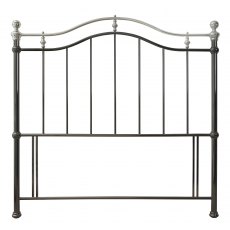 Chloe Black & Shiny Nickel Headboard Double 135cm