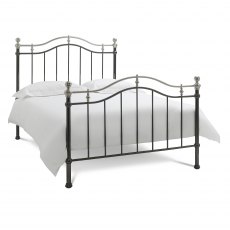 Chloe Black & Shiny Nickel Bedstead Double 135cm