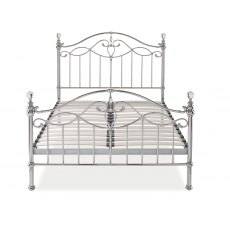 Elena Shiny Nickel Bedstead Small Double 122cm