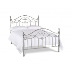 Elena Shiny Nickel Bedstead Double 135cm