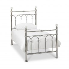 Krystal Shiny Nickel Bedstead Single 90cm
