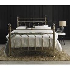 Krystal Champagne Brass Bedstead King 150cm