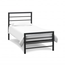 Urban Matt Black Bedstead Single 90cm