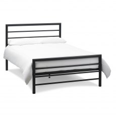 Urban Matt Black Bedstead Small Double 122cm