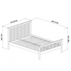 Atlanta Oak High Footend Bedstead Small Double 122cm