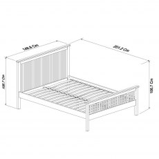 Atlanta Oak High Footend Bedstead Double 135cm