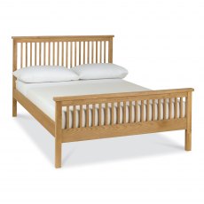 Atlanta Oak High Footend Bedstead Double 135cm