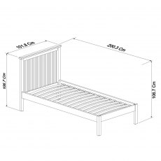 Atlanta Oak Low Footend Bedstead Single 90cm