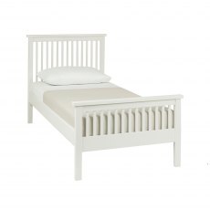 Atlanta White High Footend Bedstead Single 90cm