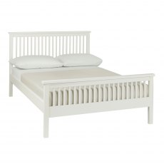 Atlanta White High Footend Bedstead Double 135cm