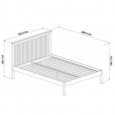 Atlanta White Low Footend Bedstead King 150cm