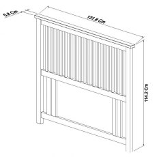 Atlanta Oak Headboard Small Double 122cm