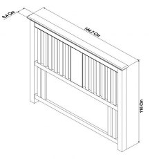 Hampstead Two Tone Headboard Double 135cm