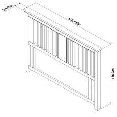 Hampstead Two Tone Headboard King 150cm