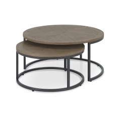 Chevron Weathered Ash Coffee Nest Of Tables