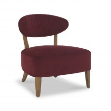 Margot Casual Chair - Crimson Velvet Fabric
