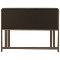 Capri Walnut Headboard Double 135cm - Brown Faux Leather