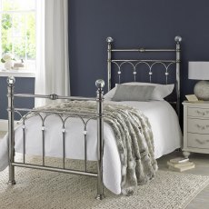 Krystal Antique Nickel Bedstead Single 90cm