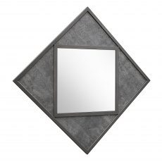 Renzo Zinc & Dark Grey Square Wall Mirror