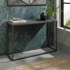 Renzo Zinc & Dark Grey Console Table