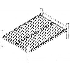 Replacement Metal Sprung Slat Base (Black) for a Bentley Designs *Double Size Metal Bed only*