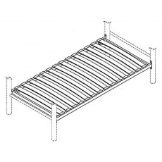 Replacement Metal Sprung Slat Base (Black) for a Bentley Designs *Single Size Metal Bed only*