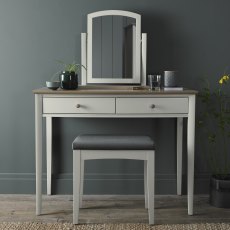 Whitby Scandi Oak & Soft Grey Dressing Table