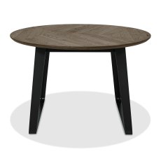 Emerson Weathered Oak & Peppercorn 4 Seater Circular Dining Table