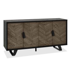 Emerson Weathered Oak & Peppercorn Wide Sideboard