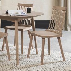 Spindle Chair - Scandi Oak (Single) - Grade A3 - Ref #0326