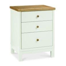 Atlanta Two Tone 3 Drawer Nightstand - Grade A3 - Ref #0347