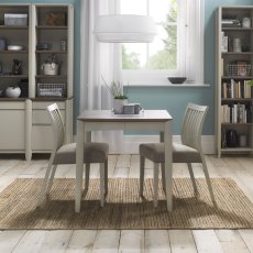 Bergen Grey Washed Oak & Soft Grey 2-4 Extension Table - Grade A3 - Ref #0401