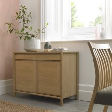 Bergen Oak Narrow Sideboard - Grade A3 - Ref #0468