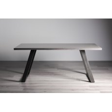 Hirst Grey Painted Tempered Glass 6 Seater Dining Table with Grey Base - Grade A2 - Ref #0456