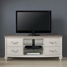Montreux Grey Washed Oak & Soft Grey Entertainment Unit - Grade A3 - Ref #0578